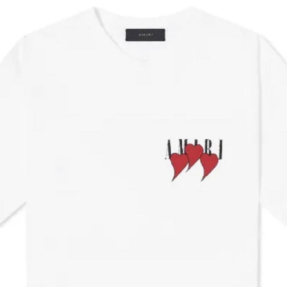 SOLD🎉🎉🎉Mens Amiri Heart T shirt New Design Logo Size M